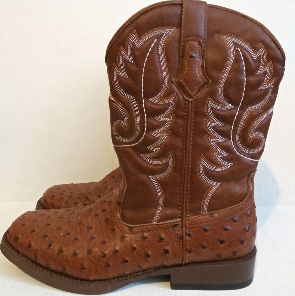 Roper cowboy western mens brown boots size 11.5